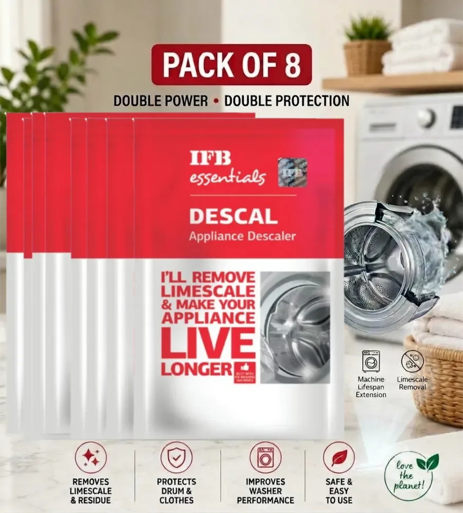 IFB Essentials Descal Washing Machine Cleaner (Pack of 8)