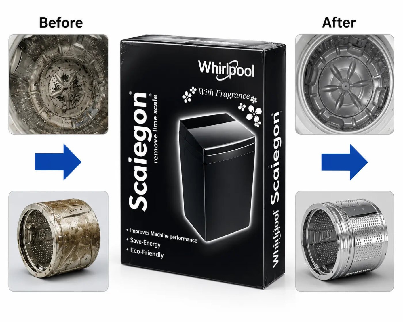 Whirlpool Scalegon Washing Machine Descaler 300g (Pack of 3)